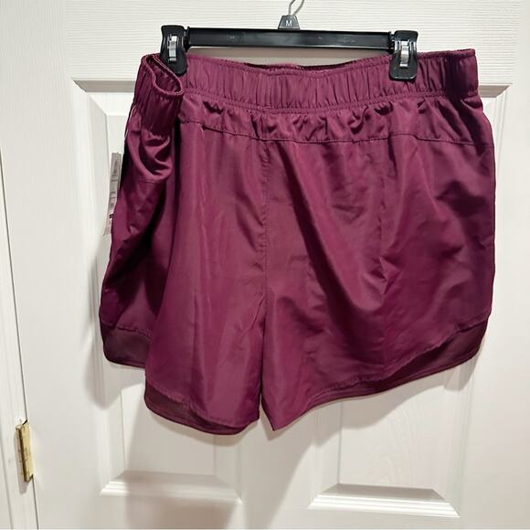 NWT Athletic Works Purple Burgundy Plum Running Exercise Shorts Size 1X - Picture 6 of 14